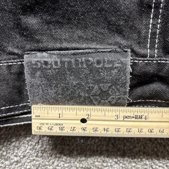 Southpole Vintage Mens LARGE Y2K 90s Denim Button Trucker Jacket Jnco Pocket EUC - Picture 10 of 16